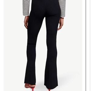 MAJE Pariso Flared-Leg High-Rise Stretch Ribbed-Knit Trousers